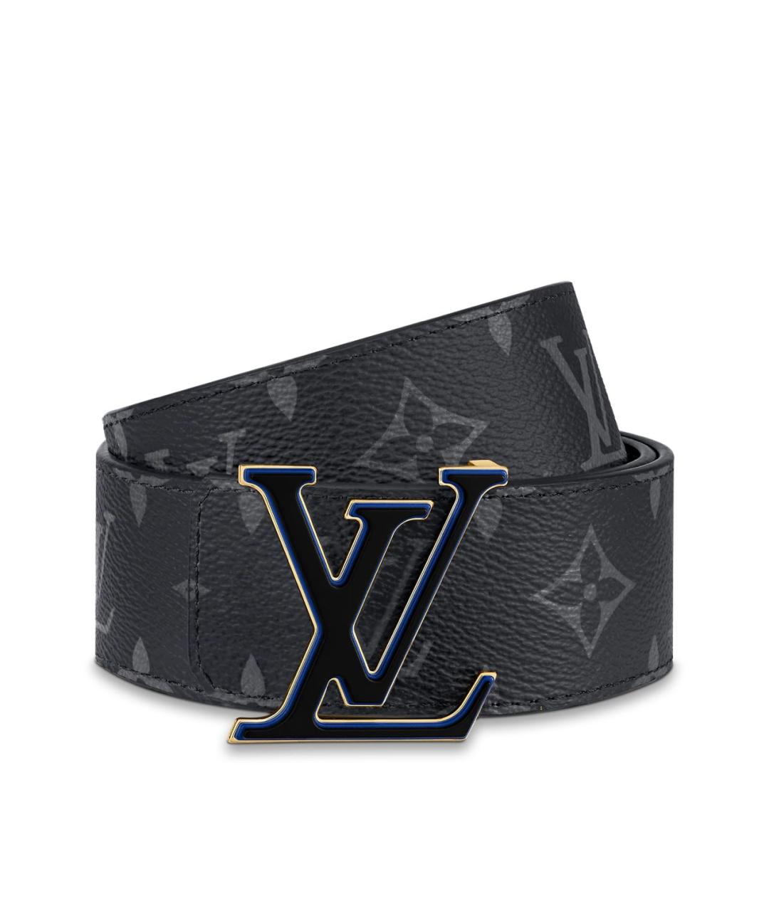 LOUIS VUITTON Черный кожаный ремень, фото 1