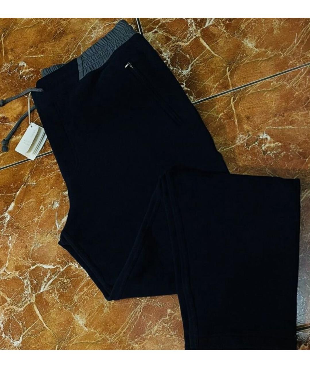 BRUNELLO CUCINELLI Темно-синие повседневные брюки, фото 4