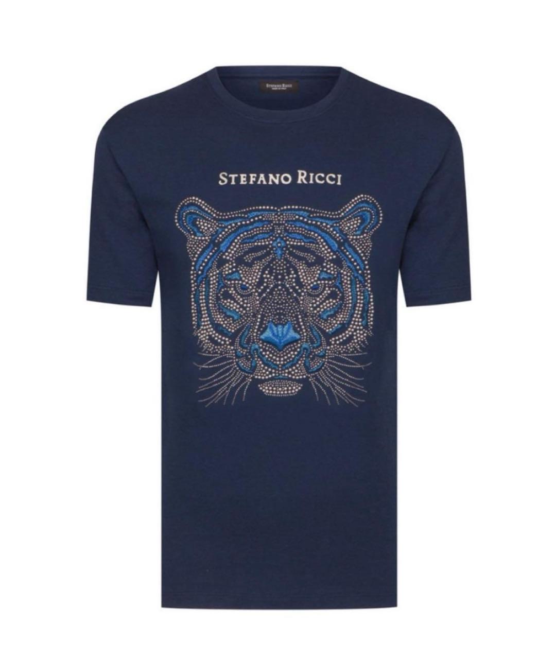 STEFANO RICCI Темно-синяя футболка, фото 1
