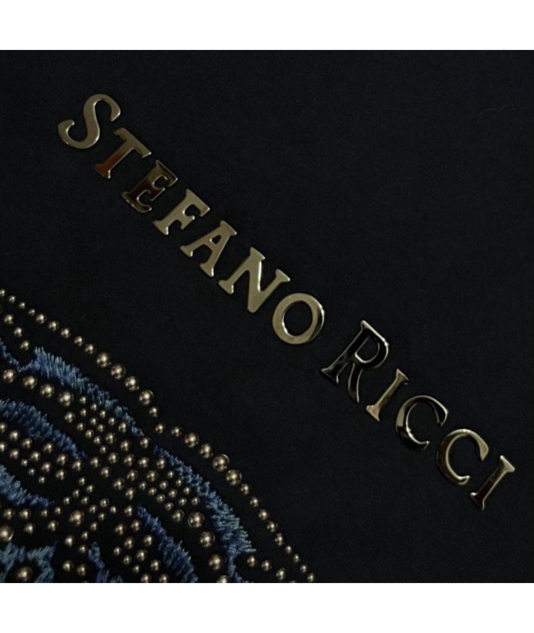STEFANO RICCI Темно-синяя футболка, фото 3