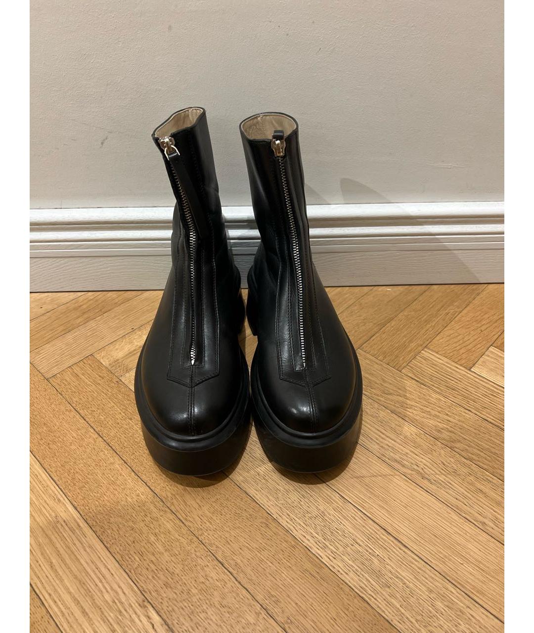 THE ROW Черные кожаные полусапоги, фото 2