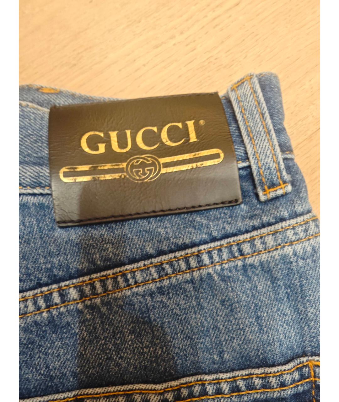 GUCCI Синие хлопковые шорты, фото 3