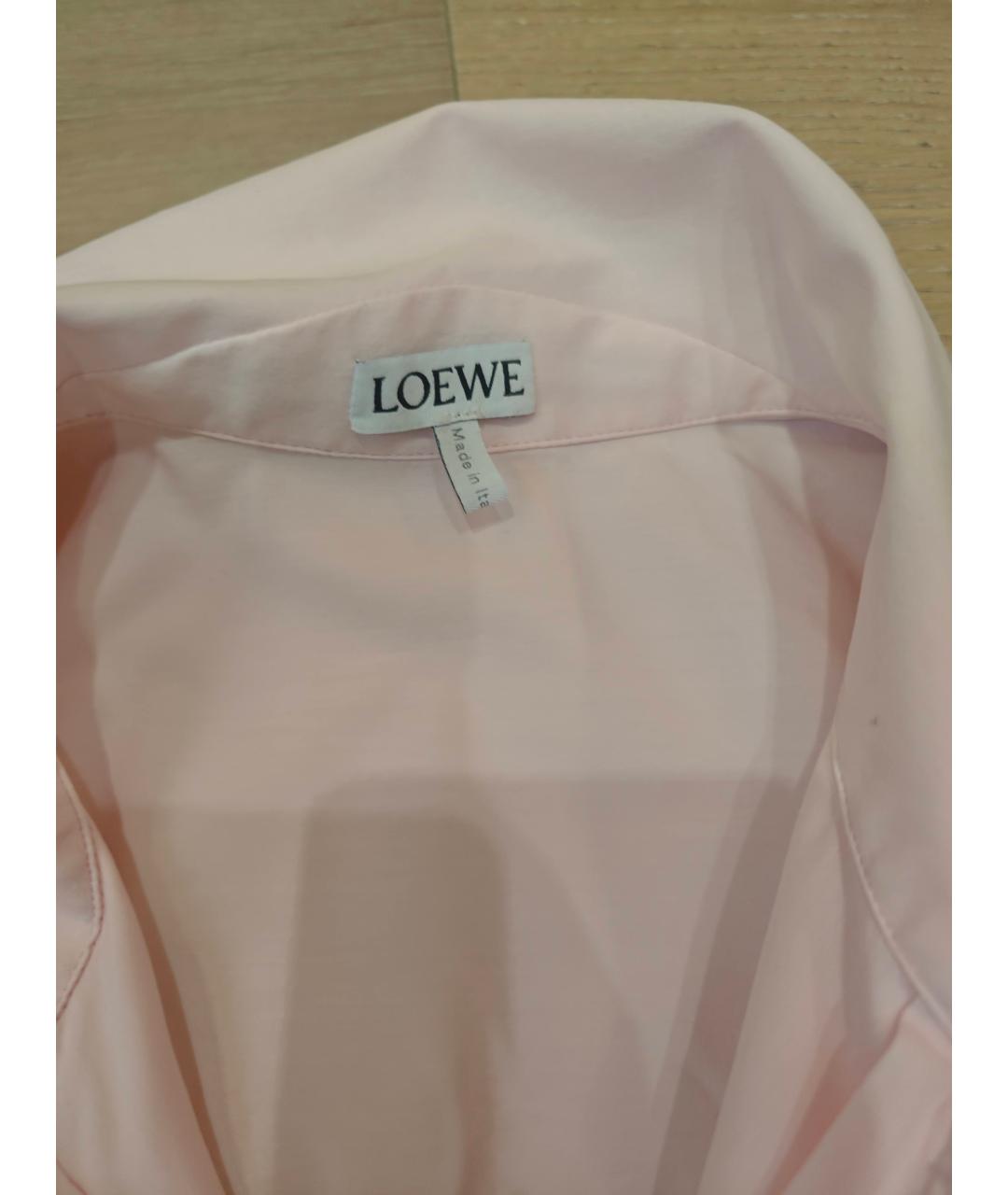 LOEWE Розовая хлопковая рубашка, фото 6