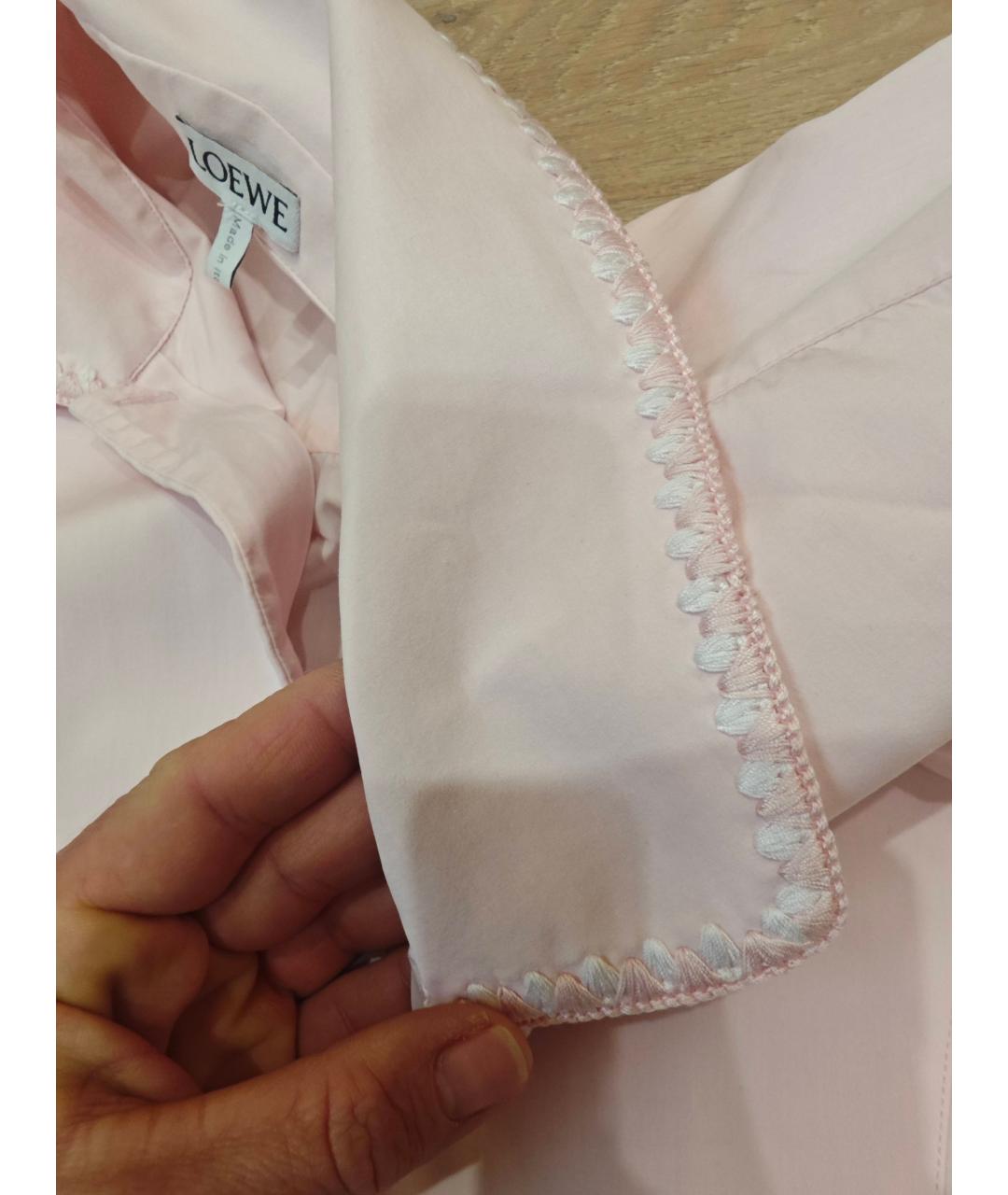 LOEWE Розовая хлопковая рубашка, фото 4