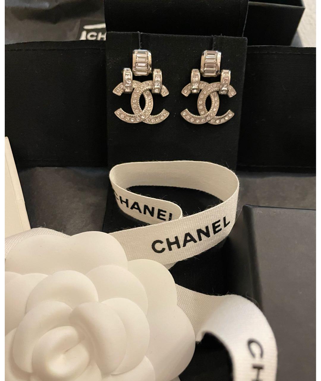 CHANEL PRE-OWNED Серебряные металлические серьги, фото 2