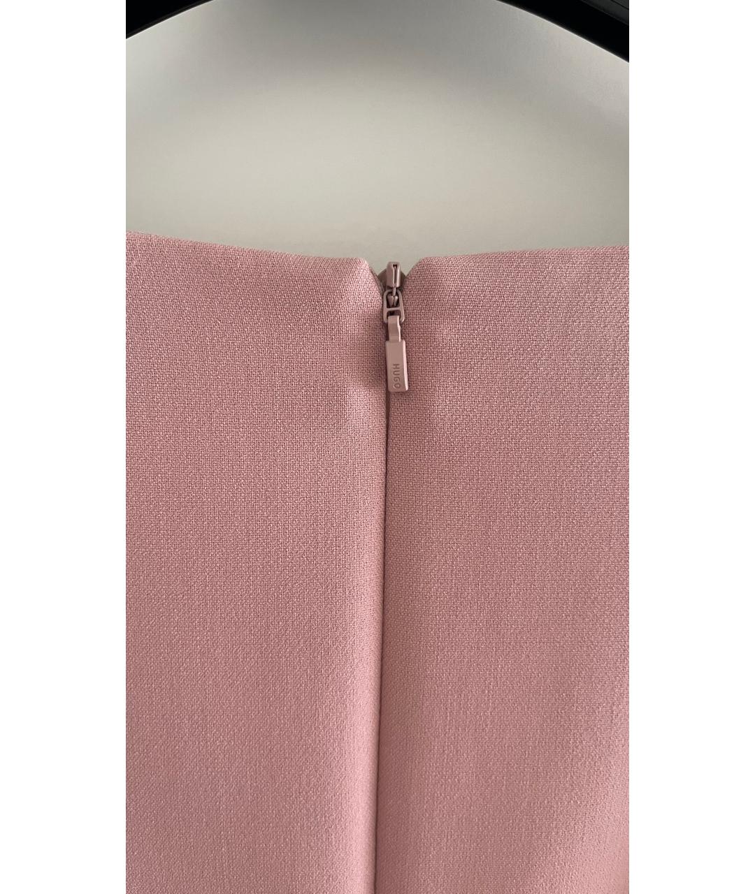 HUGO BOSS Розовое полиэстеровое повседневное платье, фото 6