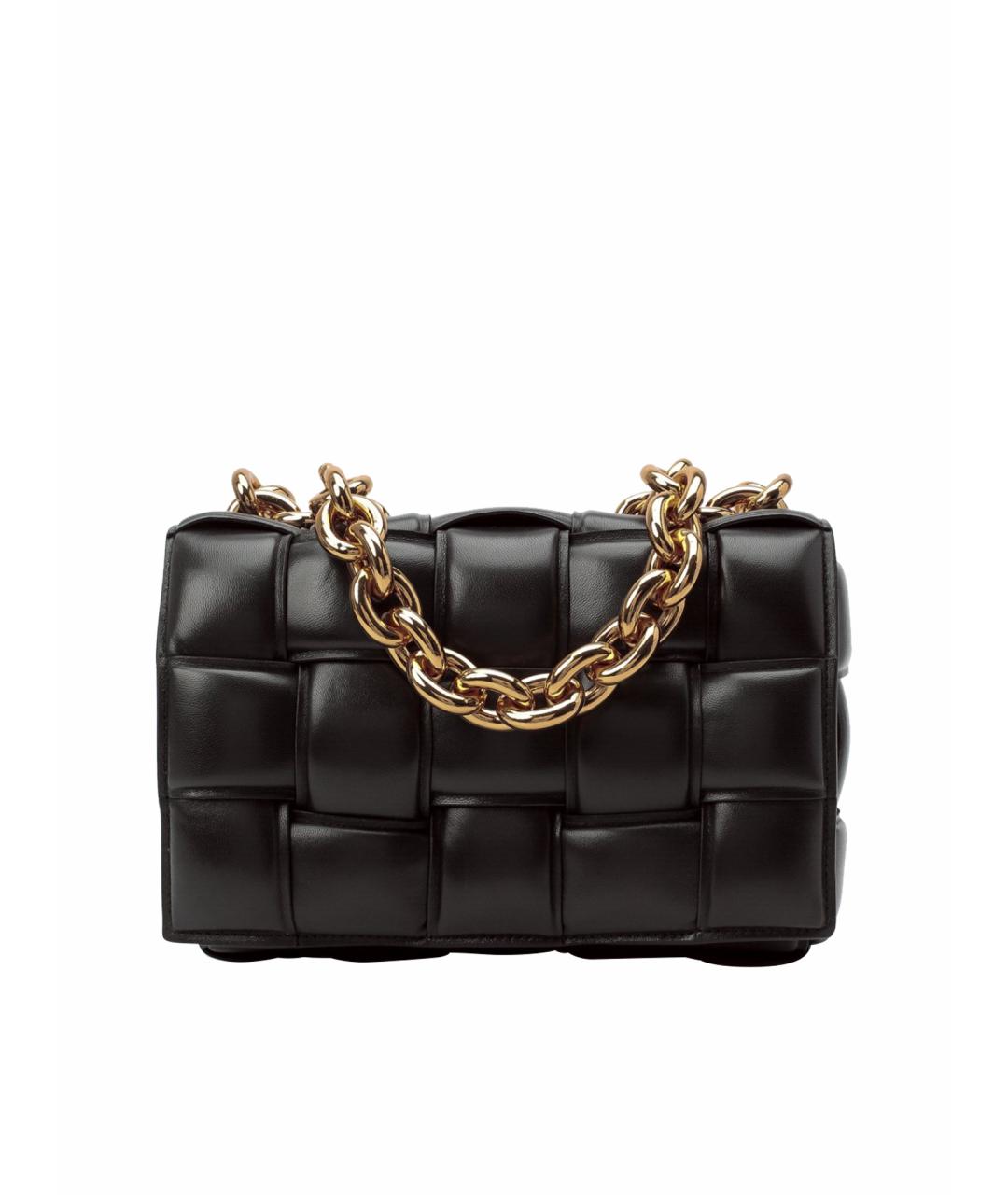 BOTTEGA VENETA Черная кожаная сумка через плечо, фото 1