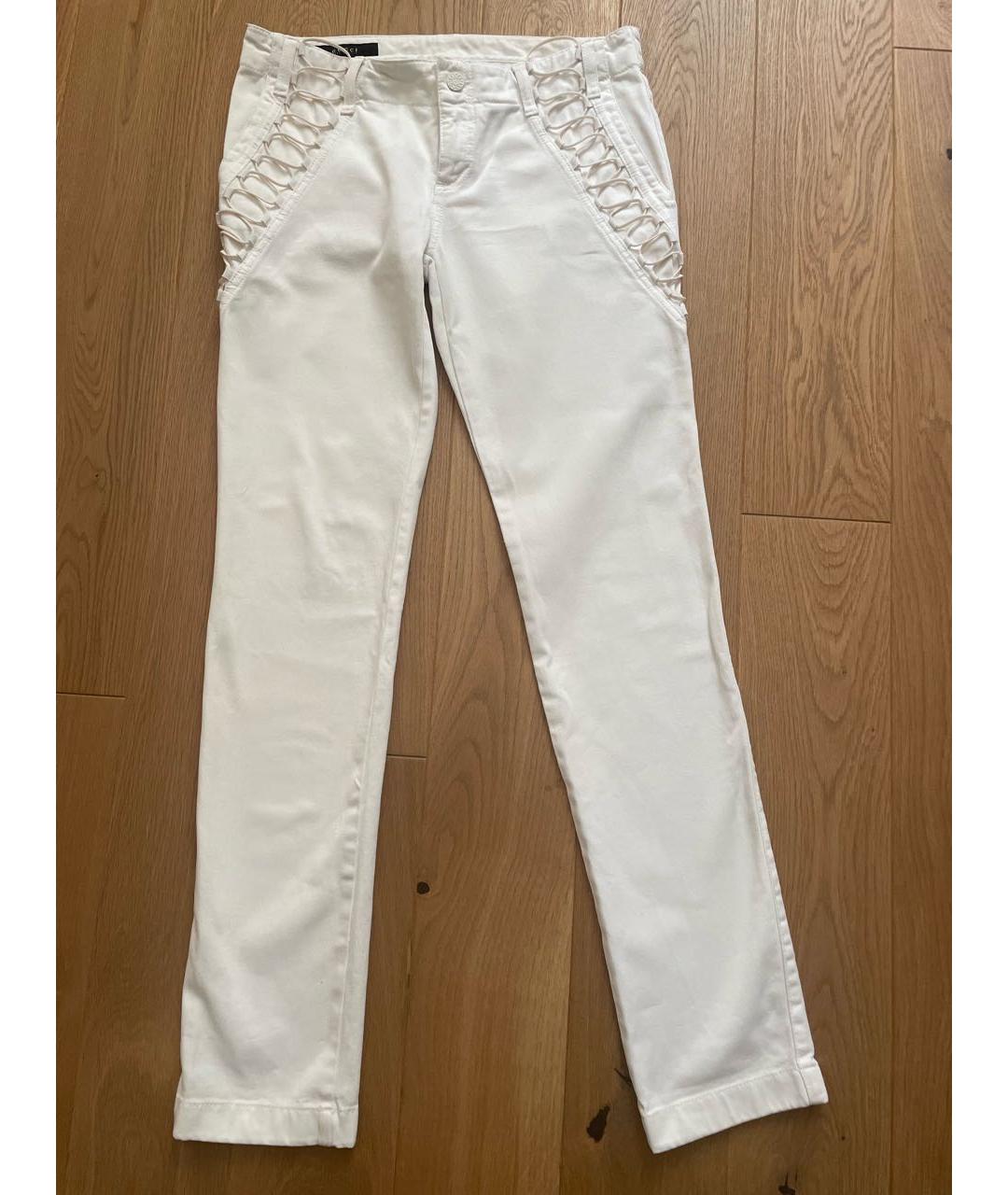 GUCCI Белые хлопковые прямые джинсы, фото 6