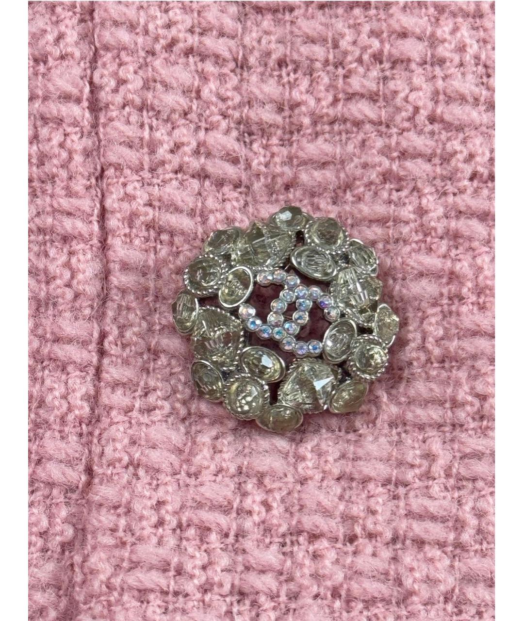 CHANEL PRE-OWNED Розовый твидовый жакет/пиджак, фото 4