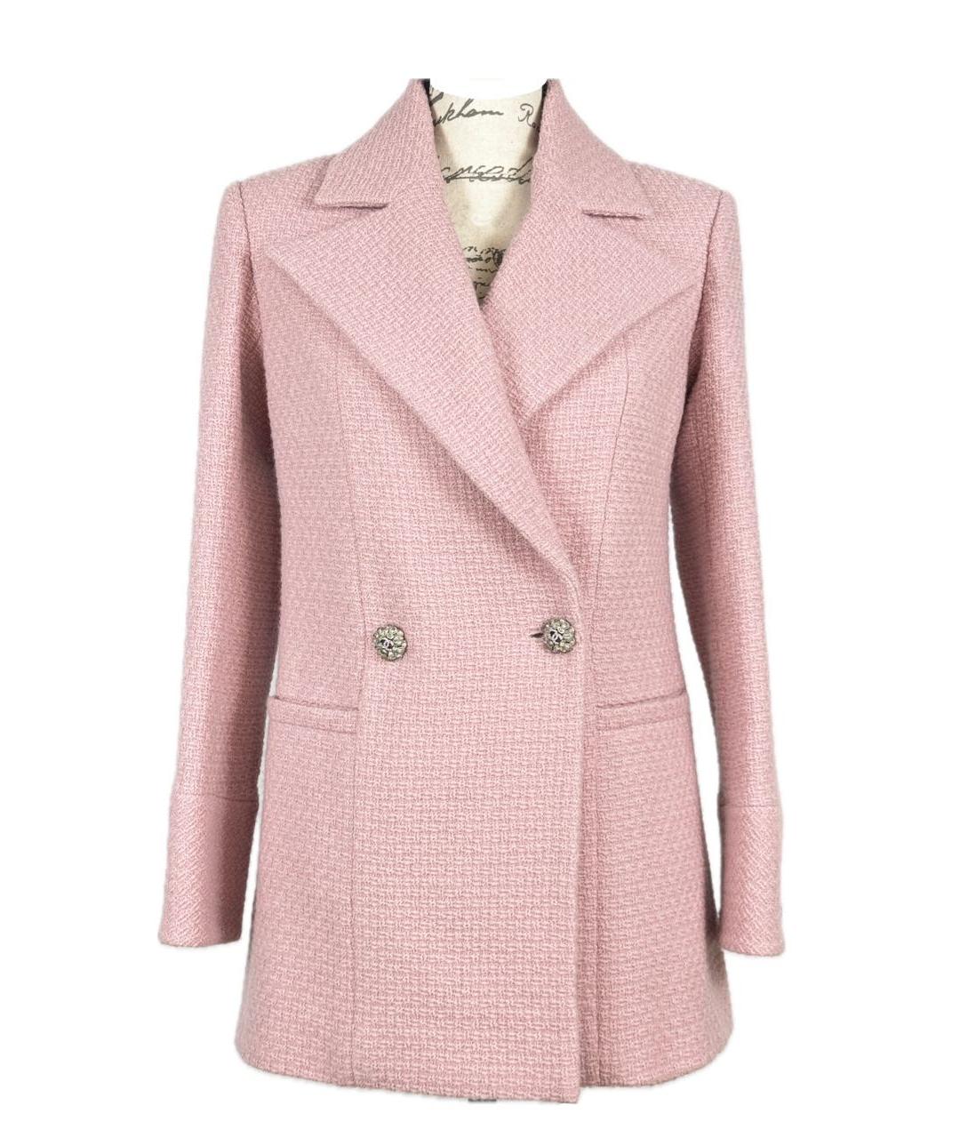 CHANEL PRE-OWNED Розовый твидовый жакет/пиджак, фото 9