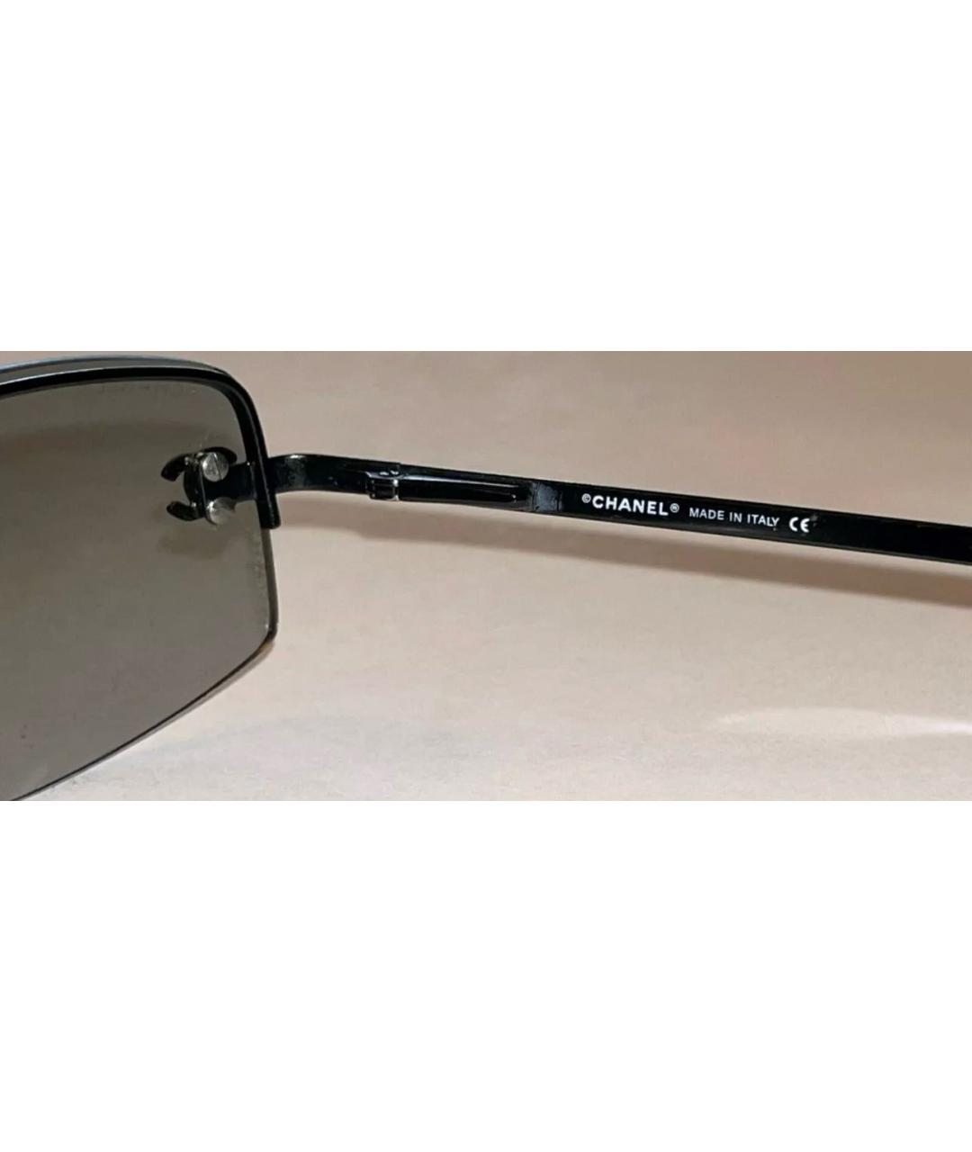 CHANEL Черные металлические солнцезащитные очки, фото 6