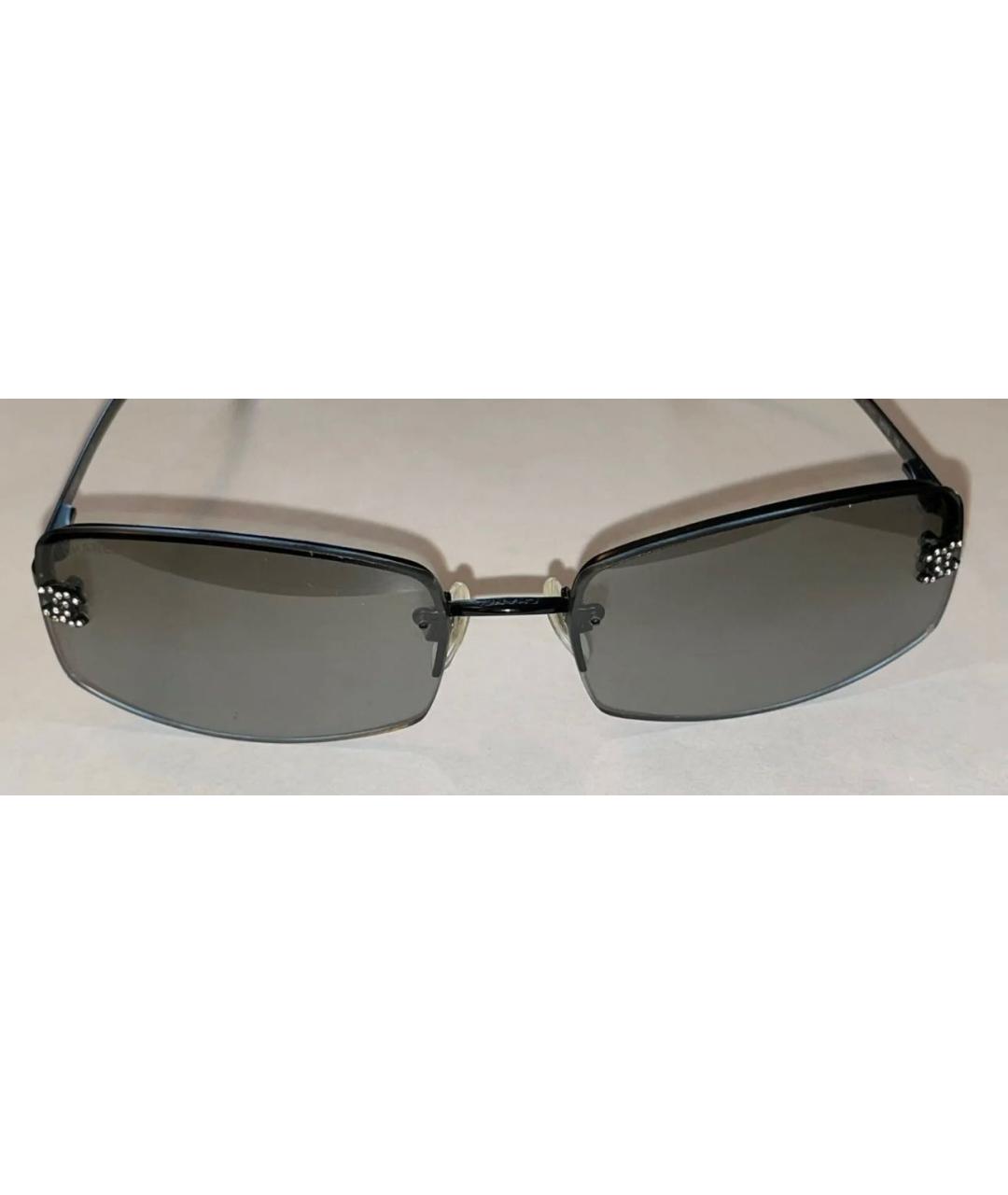 CHANEL Черные металлические солнцезащитные очки, фото 3