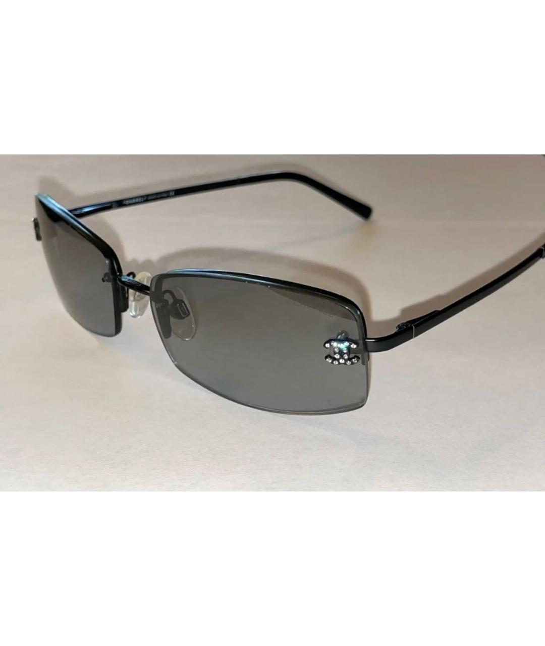 CHANEL Черные металлические солнцезащитные очки, фото 7
