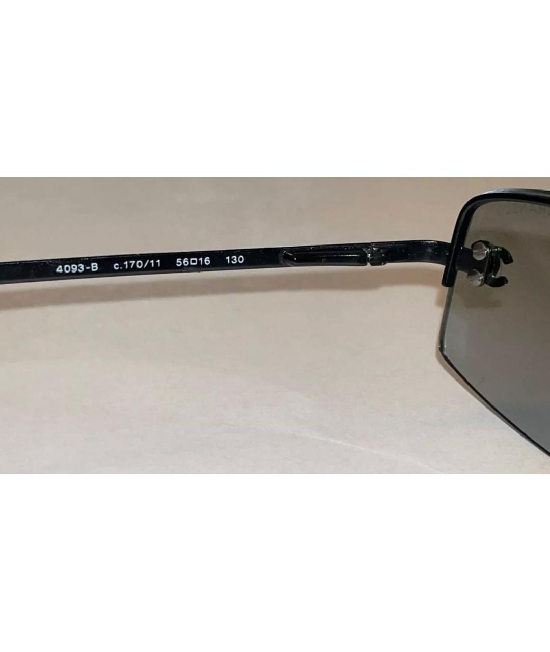 CHANEL Черные металлические солнцезащитные очки, фото 5