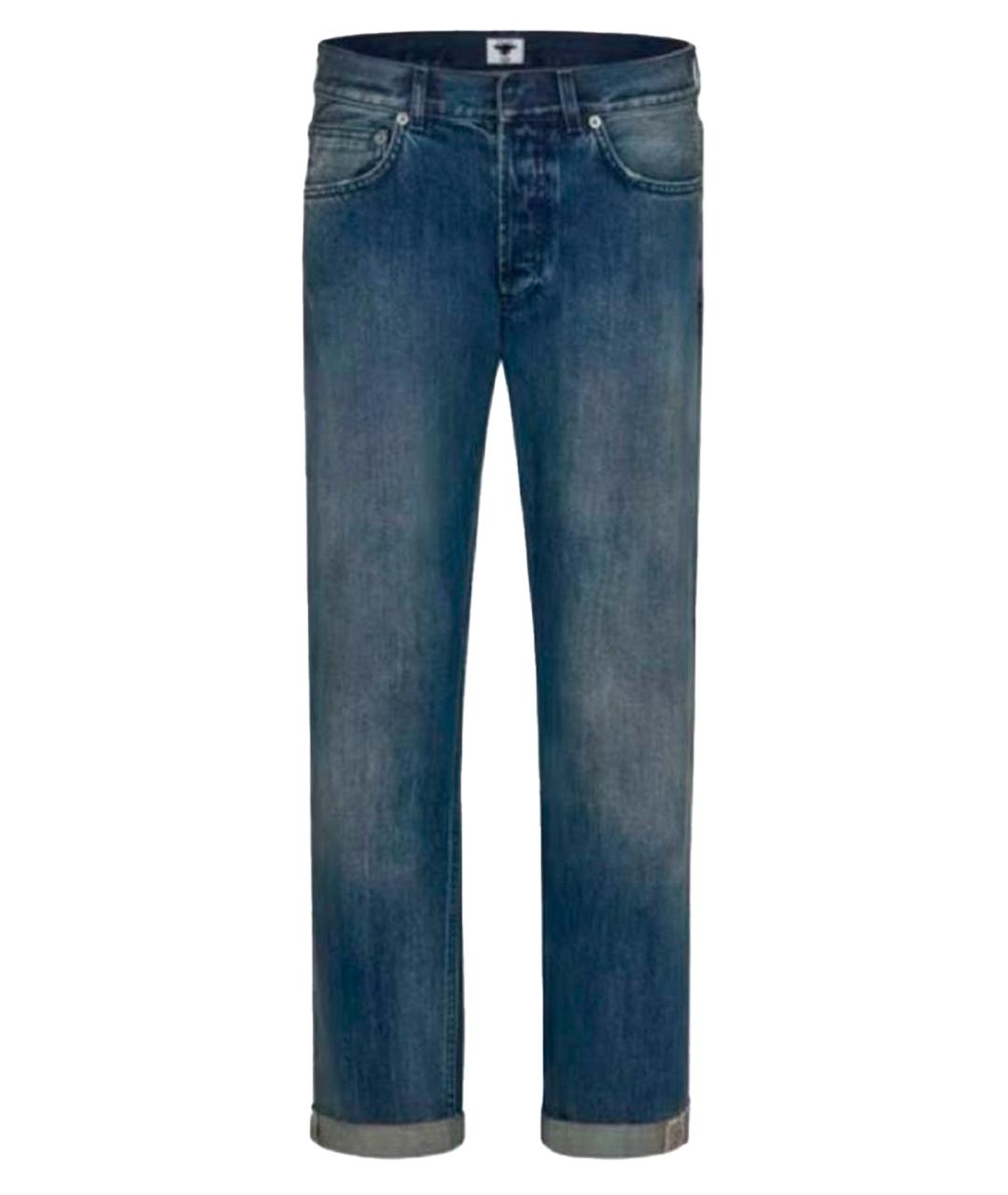 CHRISTIAN DIOR Синие хлопковые прямые джинсы, фото 1