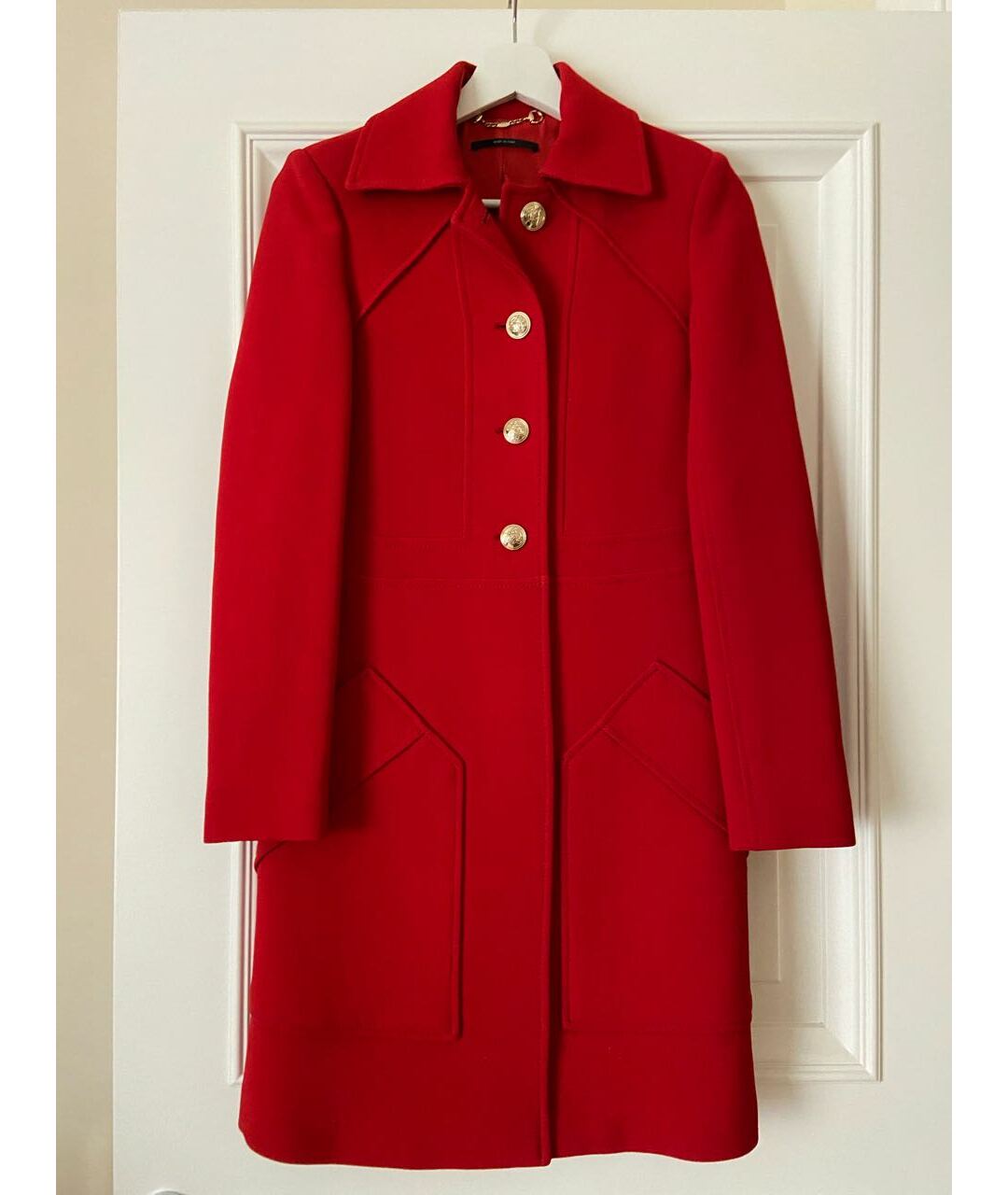 GUCCI Красное шерстяное пальто, фото 7
