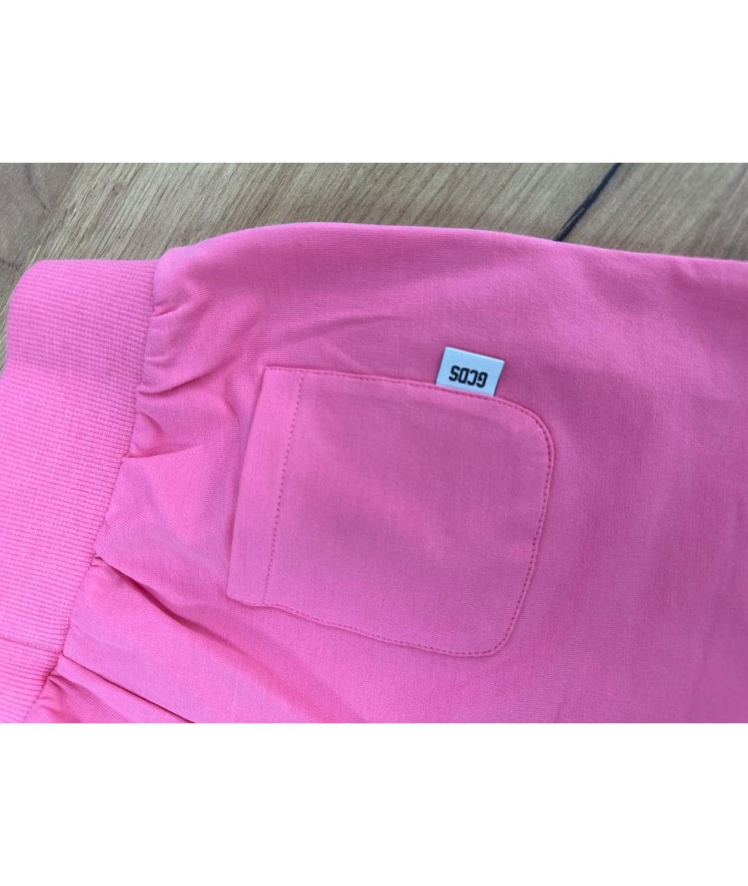 GCDS Розовые хлопковые брюки и шорты, фото 4