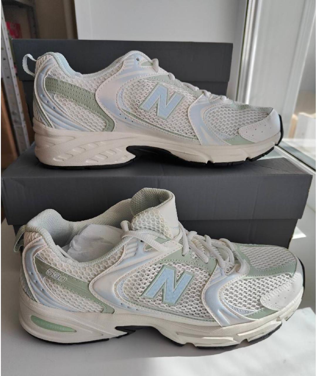 NEW BALANCE Белые текстильные низкие кроссовки / кеды, фото 2