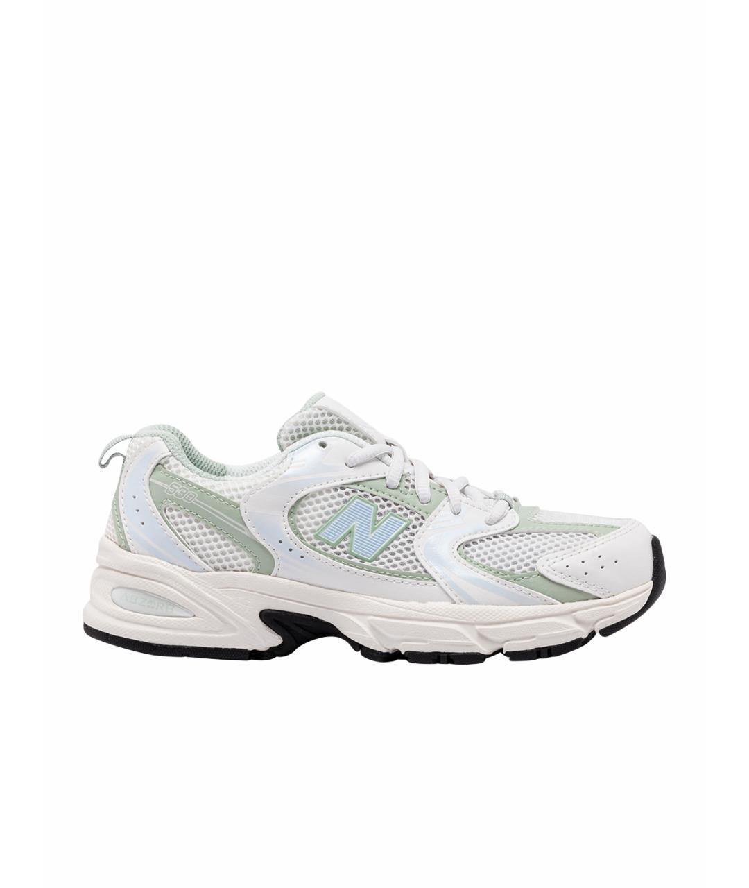 NEW BALANCE Белые текстильные низкие кроссовки / кеды, фото 1