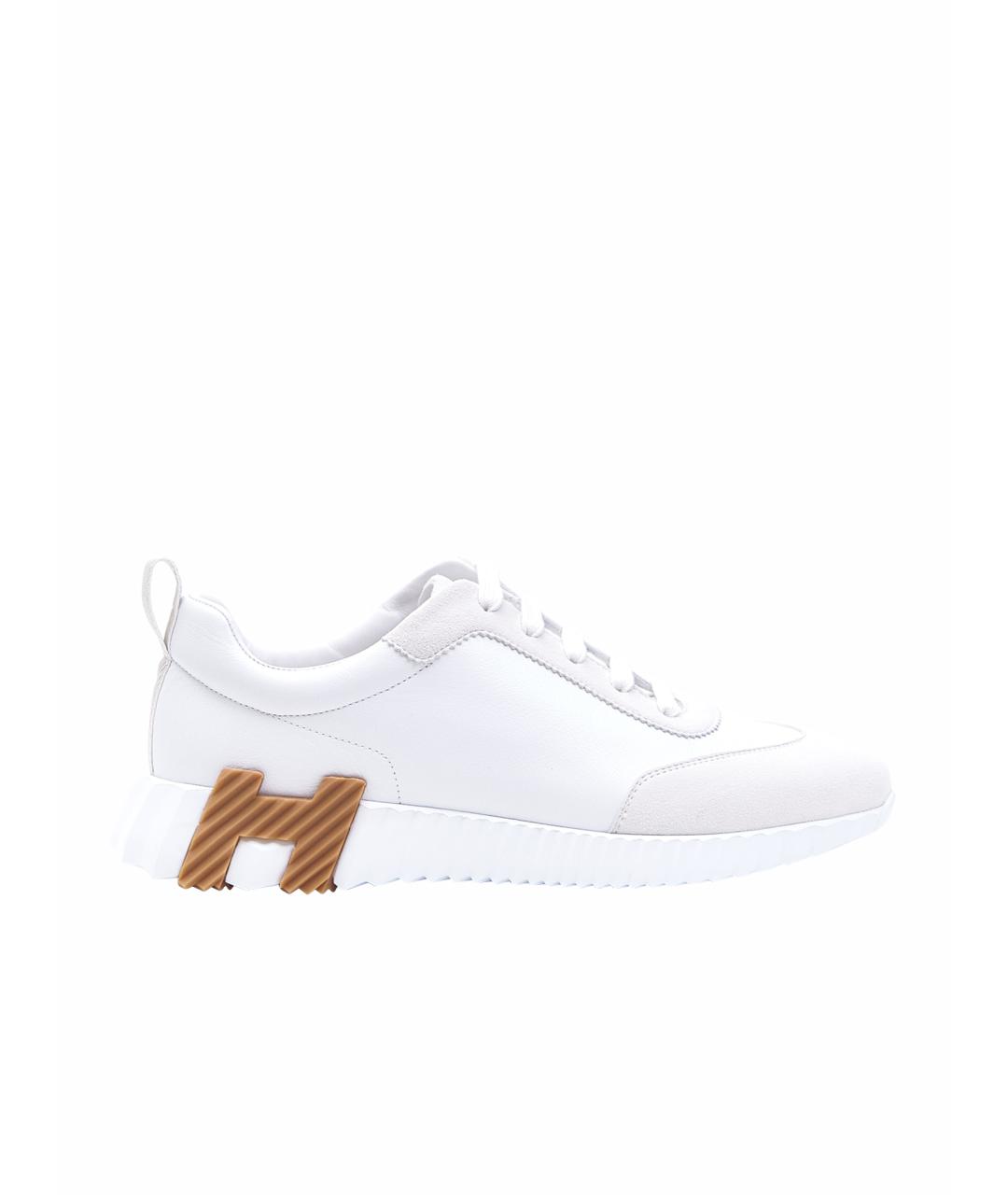 HERMES PRE-OWNED Белые кожаные кроссовки, фото 9