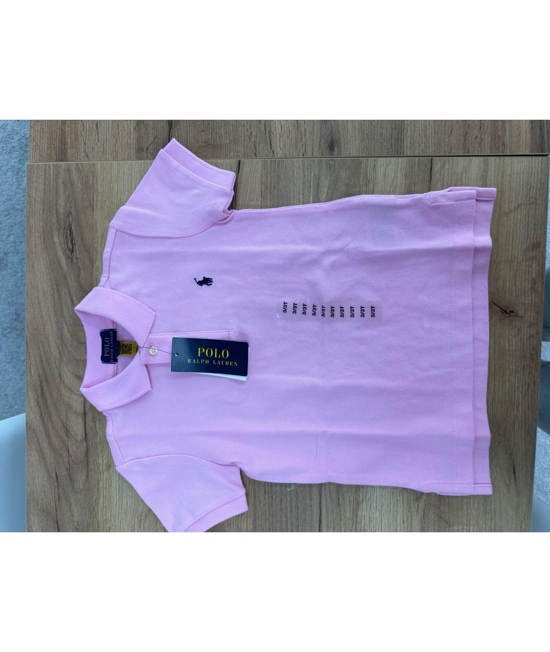 POLO RALPH LAUREN Розовый хлопковый футболка / топ, фото 5