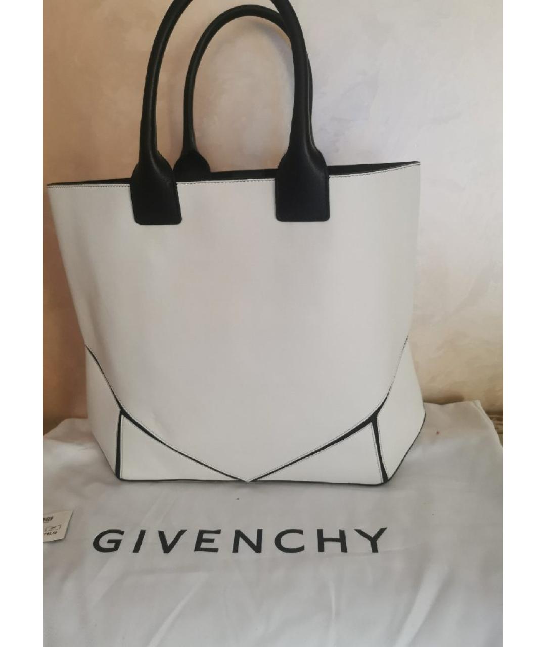 GIVENCHY Белая кожаная сумка с короткими ручками, фото 3