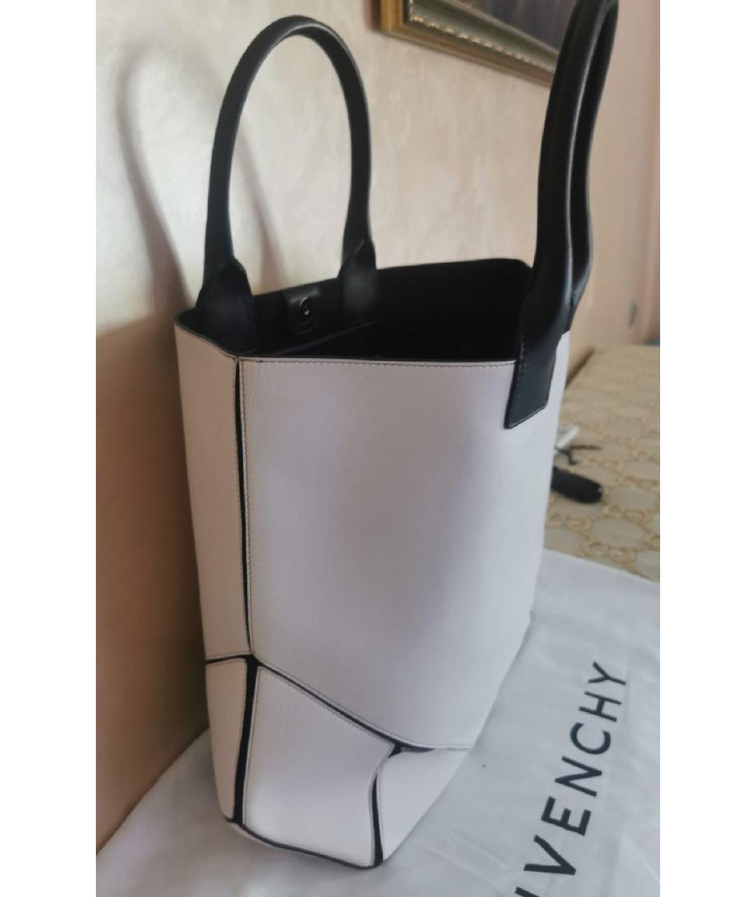 GIVENCHY Белая кожаная сумка с короткими ручками, фото 2