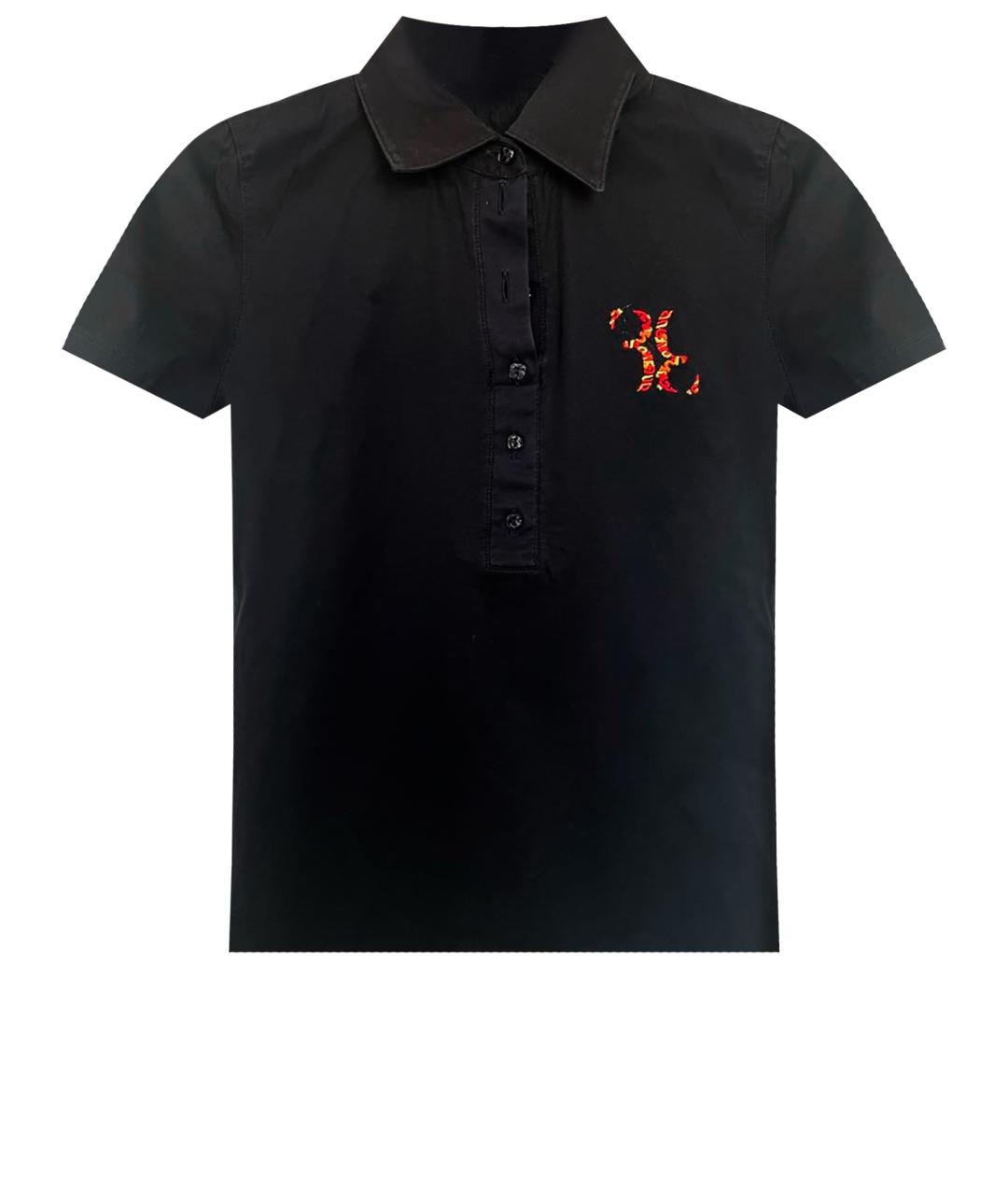 BILLIONAIRE Черная хлопко-эластановая футболка, фото 1