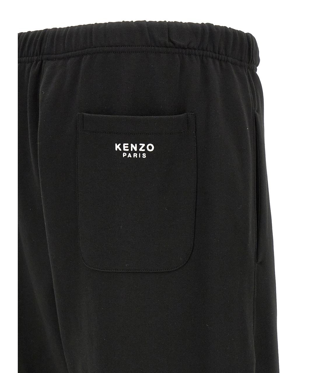 KENZO Черные хлопковые повседневные брюки, фото 4