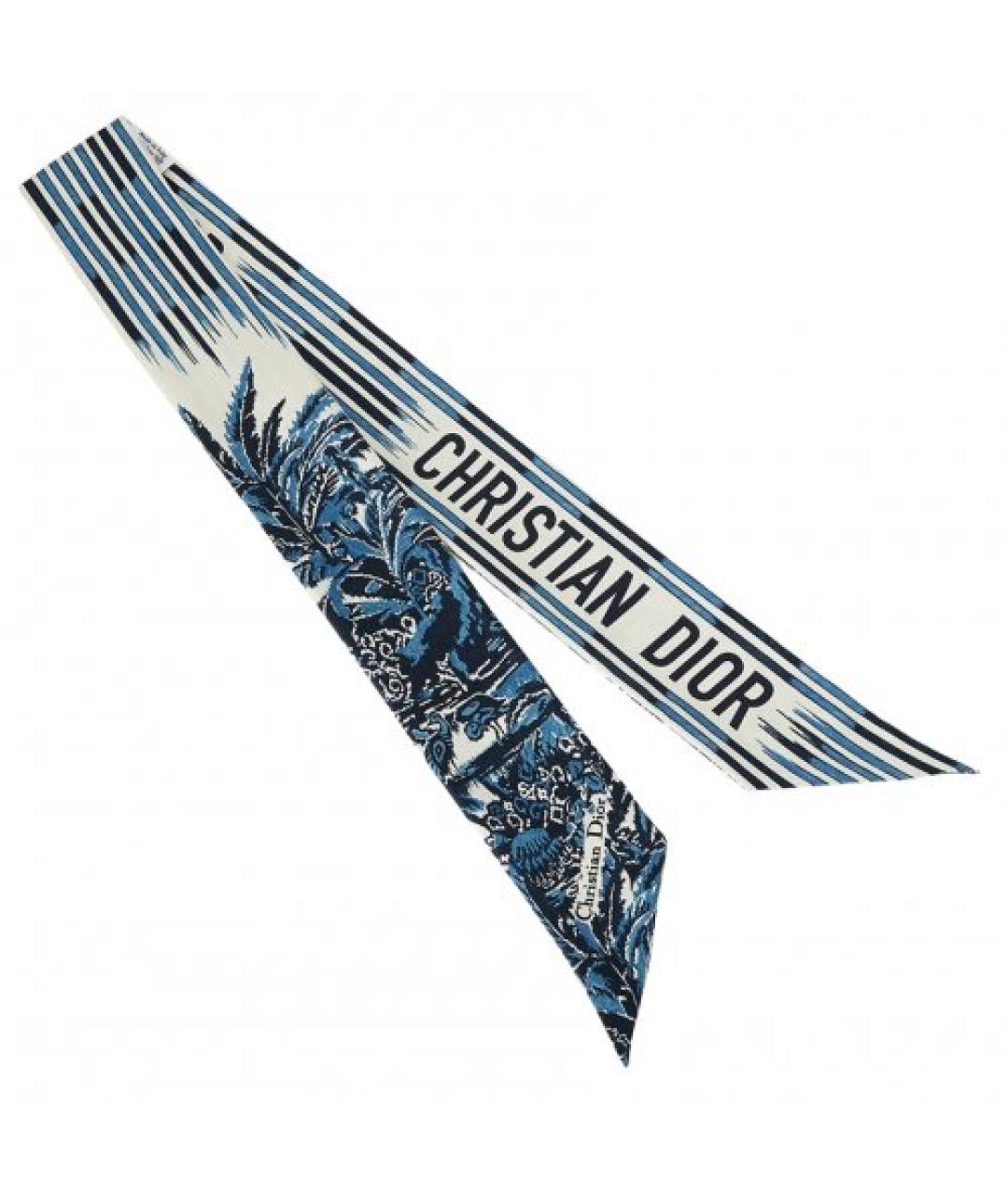 CHRISTIAN DIOR Мульти шелковый шарф, фото 1