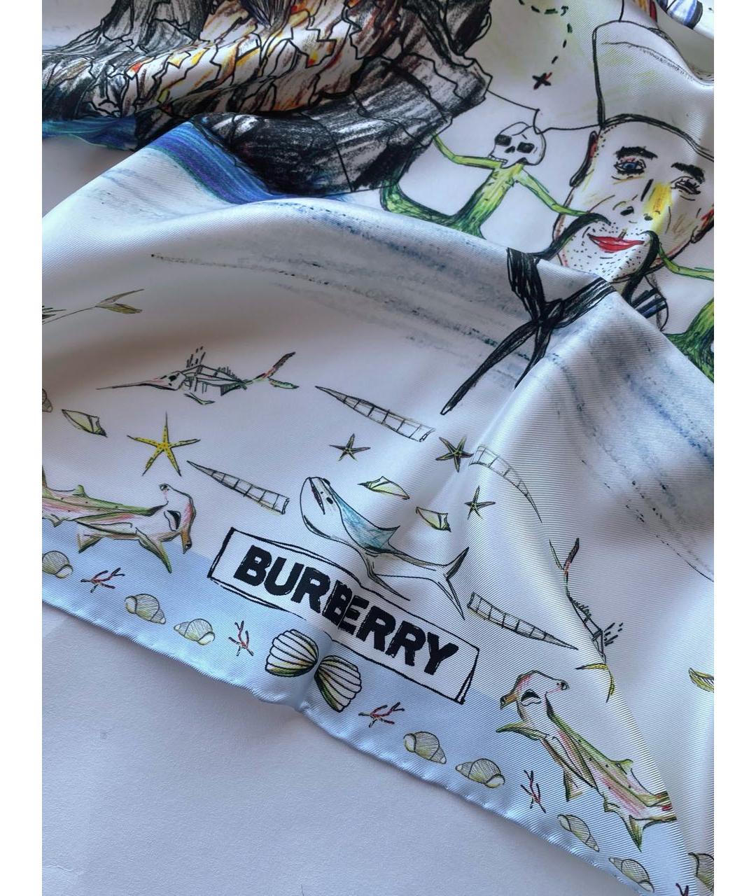 BURBERRY Мульти шелковый платок, фото 3