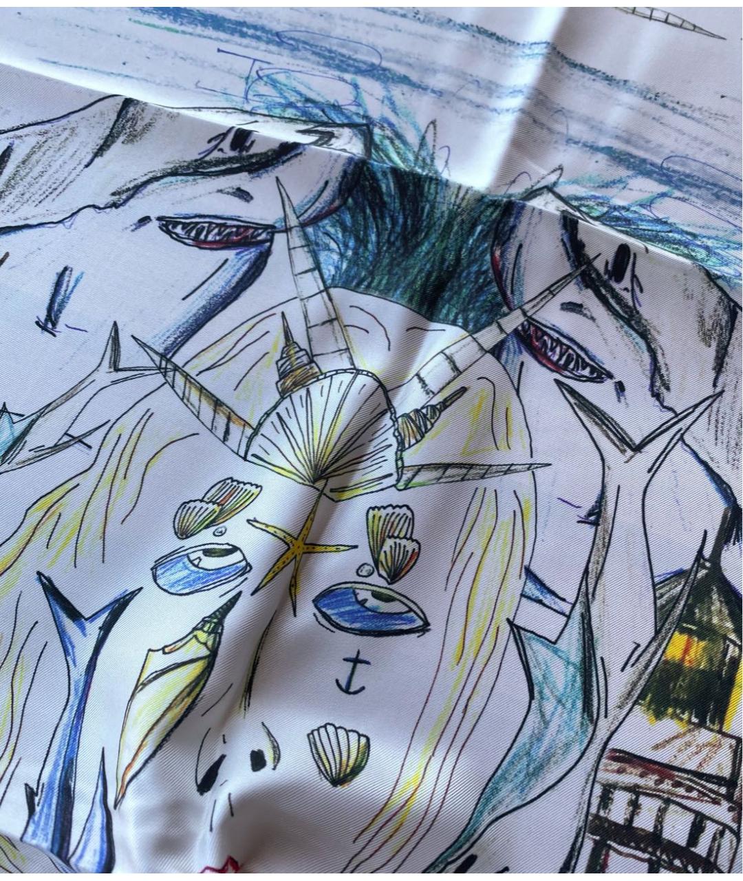 BURBERRY Мульти шелковый платок, фото 2