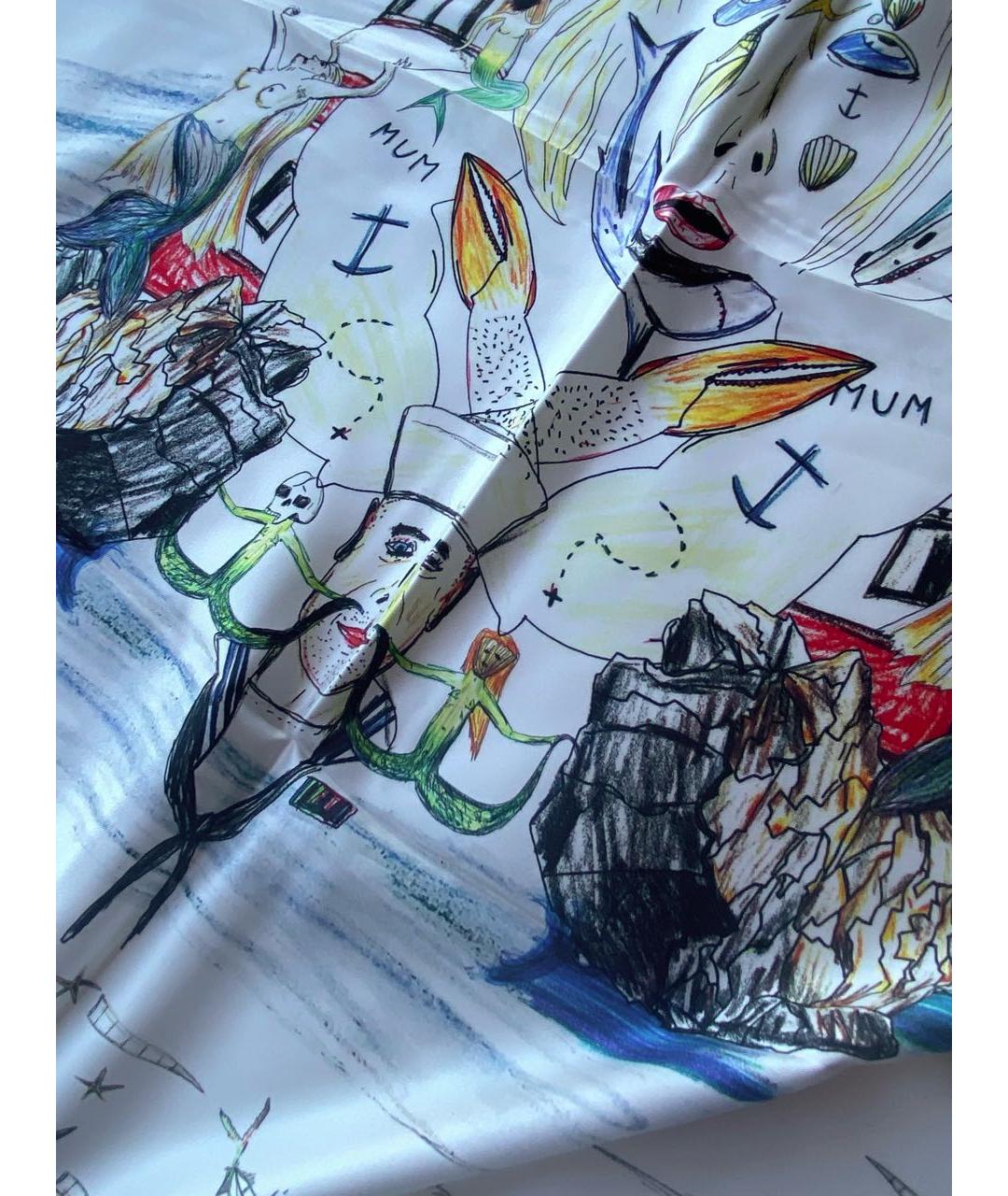 BURBERRY Мульти шелковый платок, фото 5