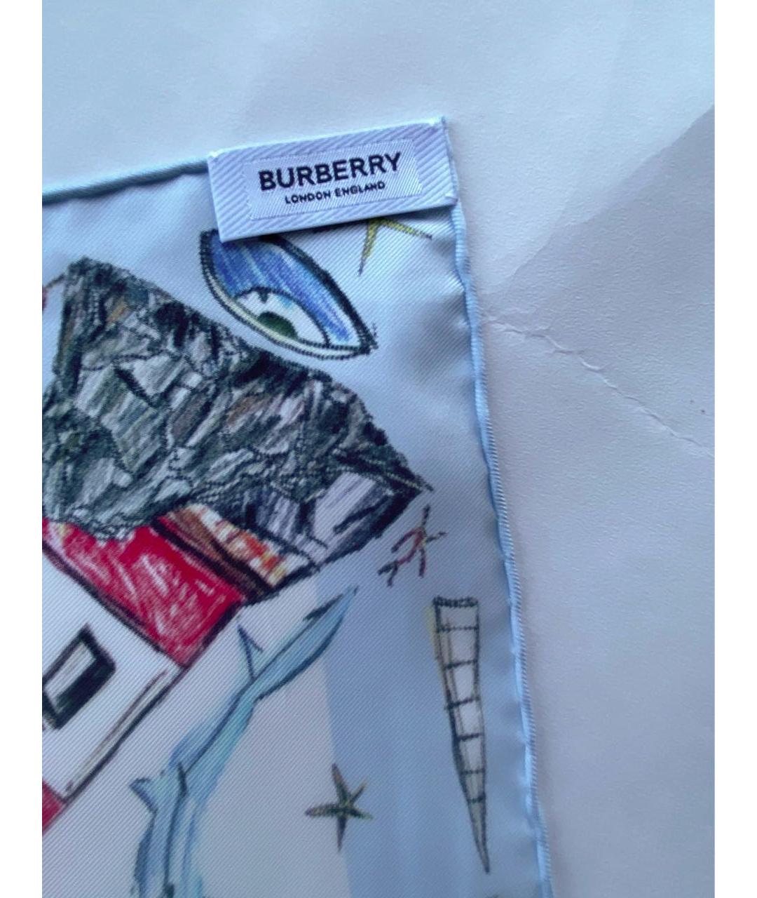 BURBERRY Мульти шелковый платок, фото 8
