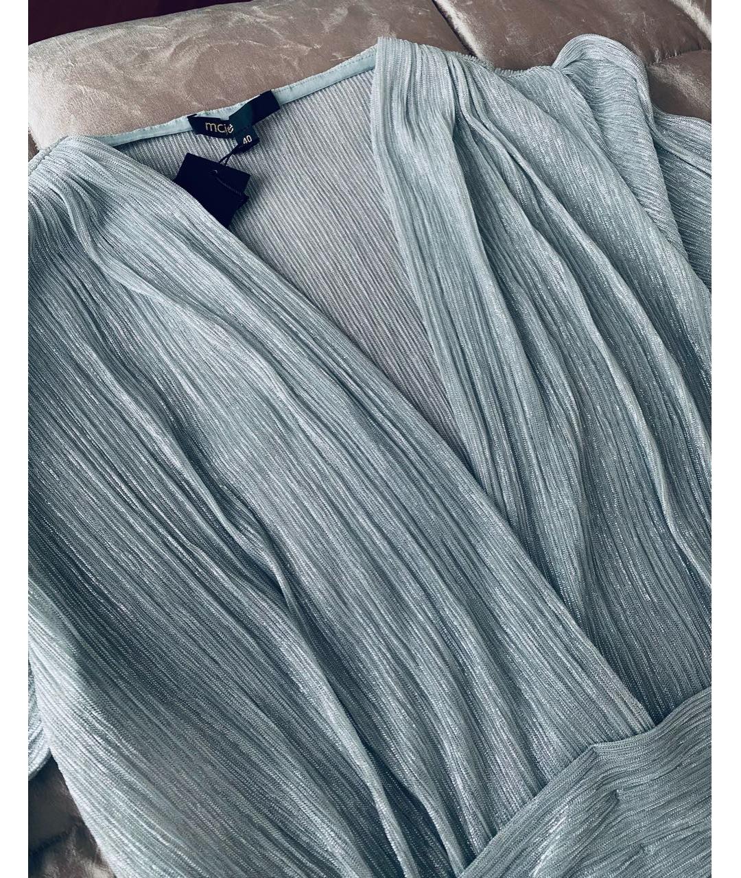 MAJE Серебряное коктейльное платье, фото 6