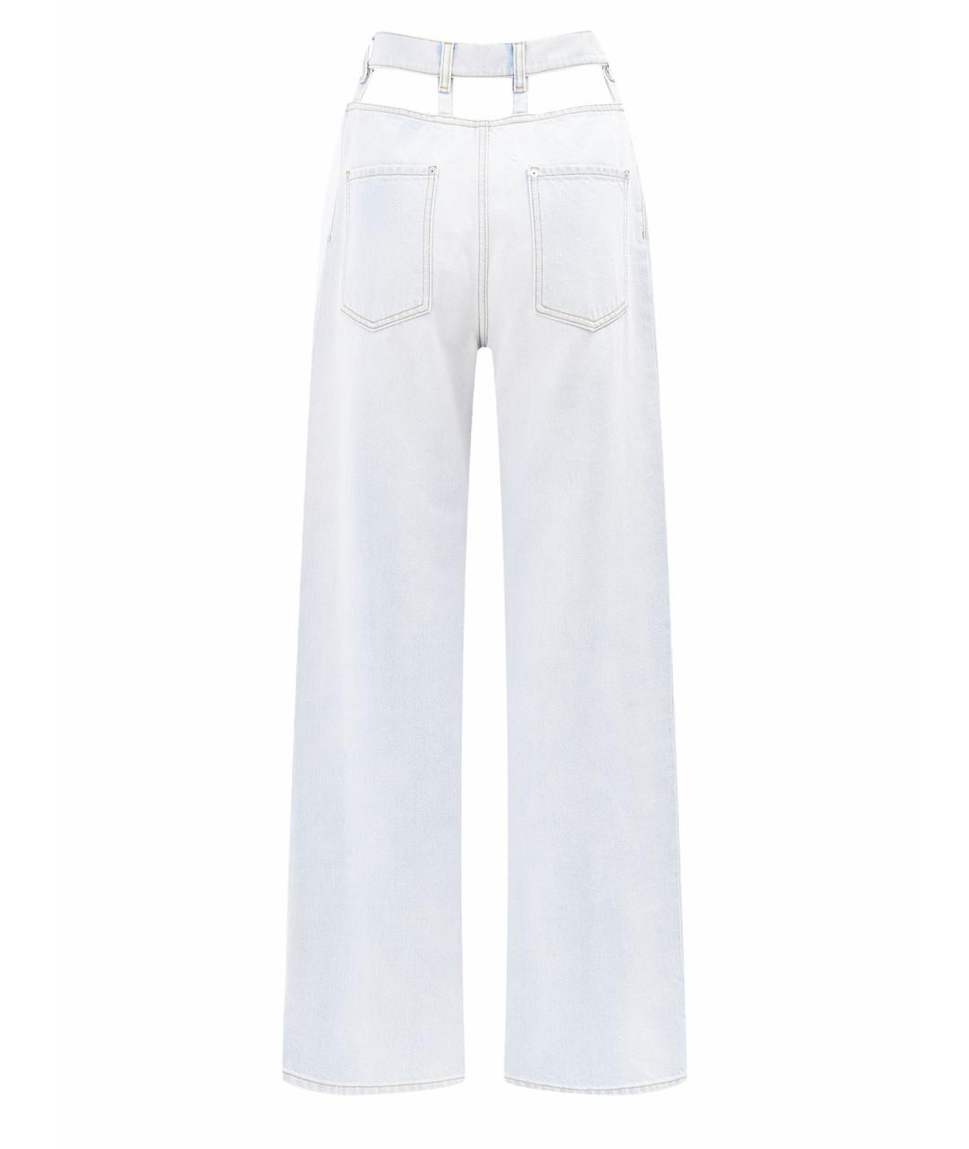 MAISON MARGIELA Голубые хлопковые прямые джинсы, фото 2