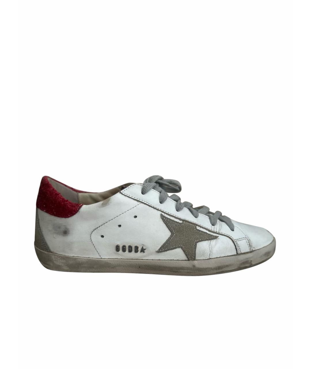 GOLDEN GOOSE DELUXE BRAND Белые кожаные кеды, фото 1