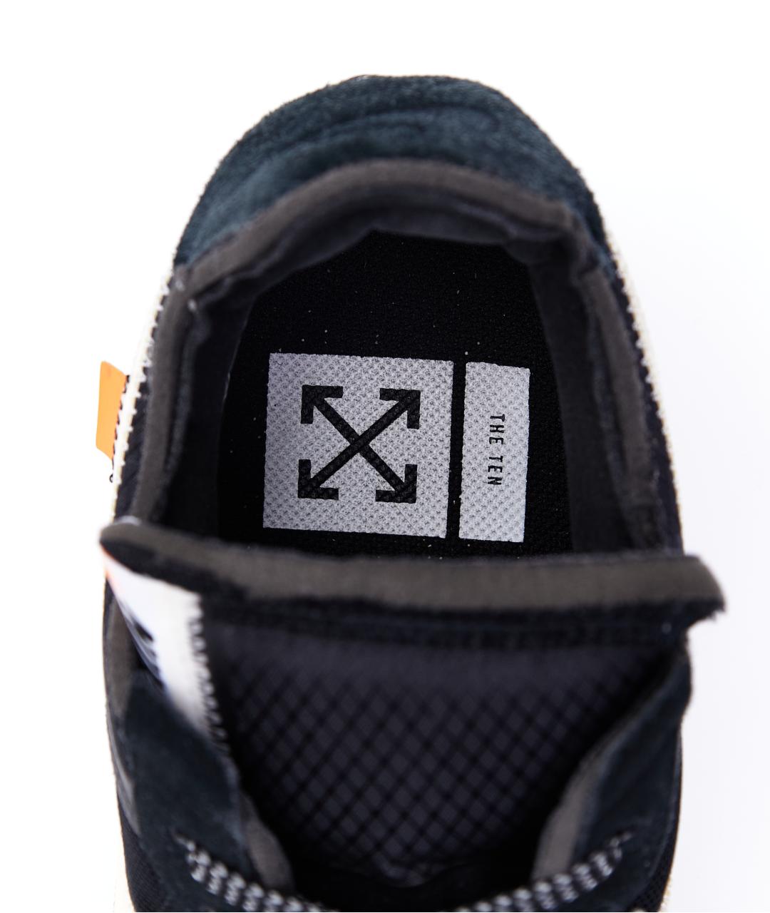 NIKE X OFF-WHITE Черные низкие кроссовки / кеды, фото 4