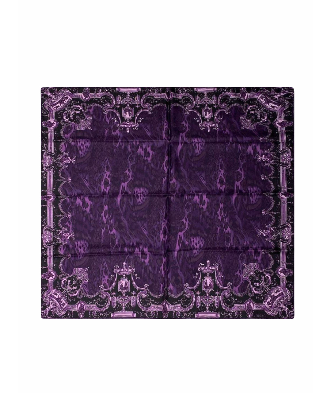 VERSACE Фиолетовый шелковый шарф, фото 1