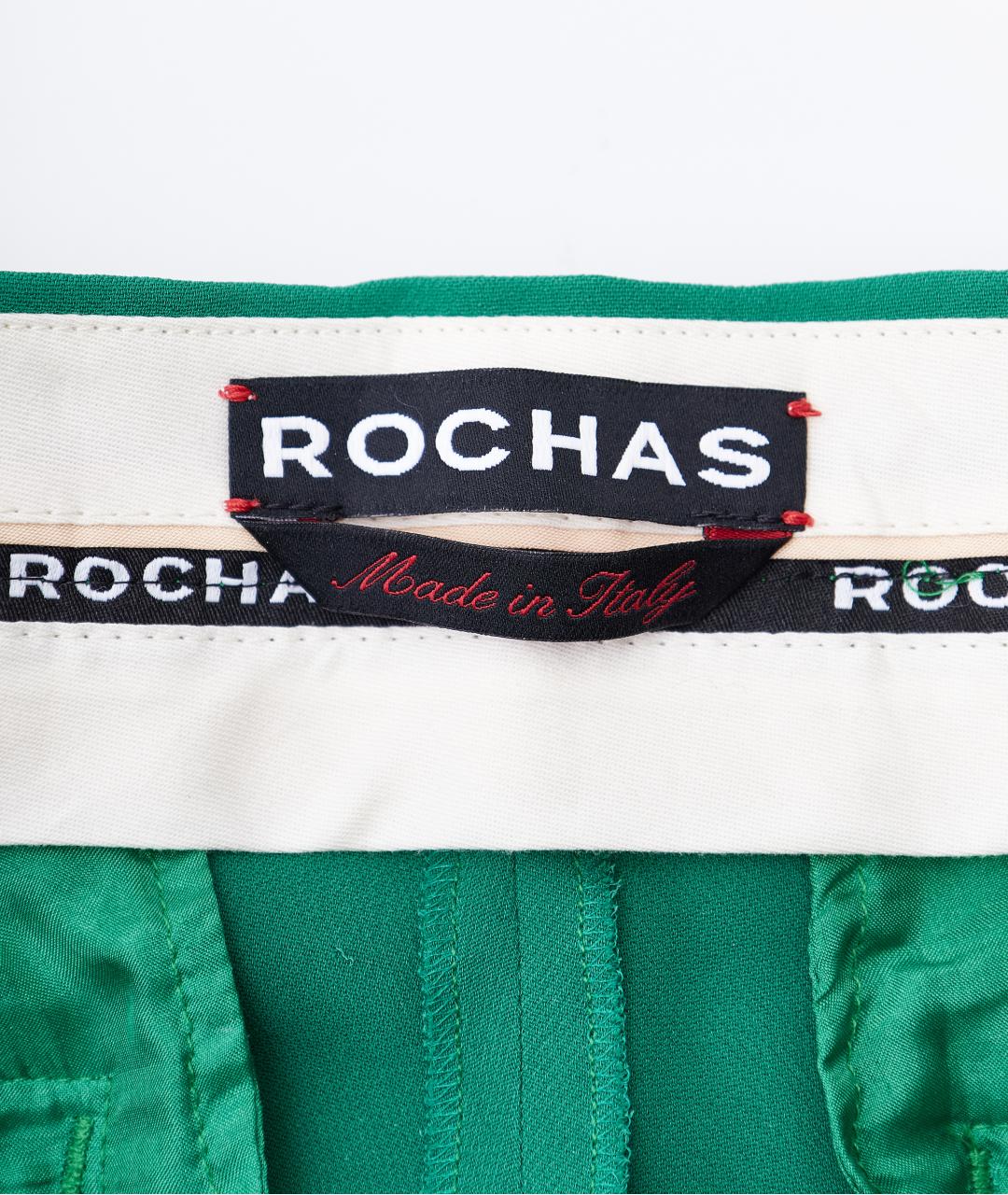 ROCHAS Зеленые прямые брюки, фото 3