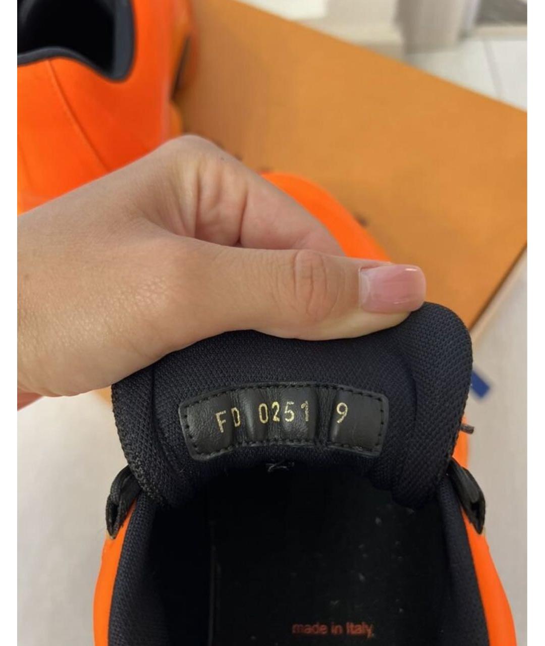 LOUIS VUITTON Оранжевое высокие кроссовки / кеды, фото 4