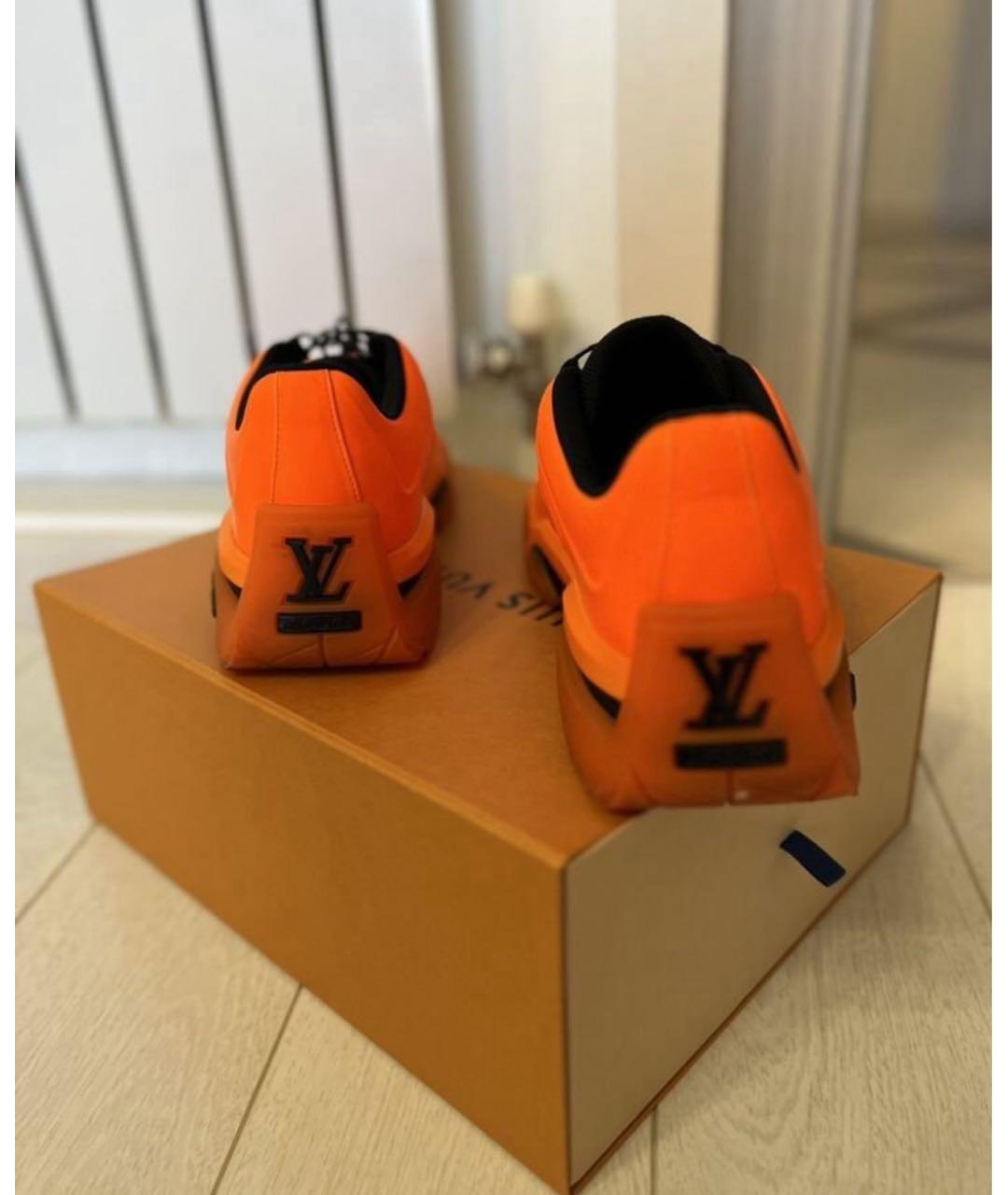 LOUIS VUITTON Оранжевое высокие кроссовки / кеды, фото 3