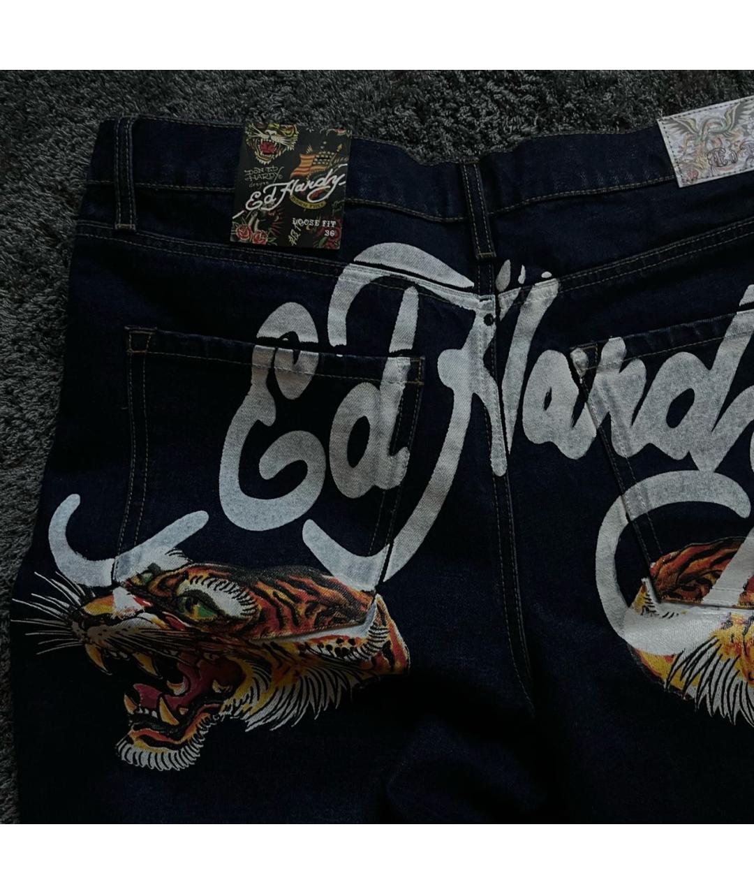 ED HARDY Темно-синие джинсы, фото 4