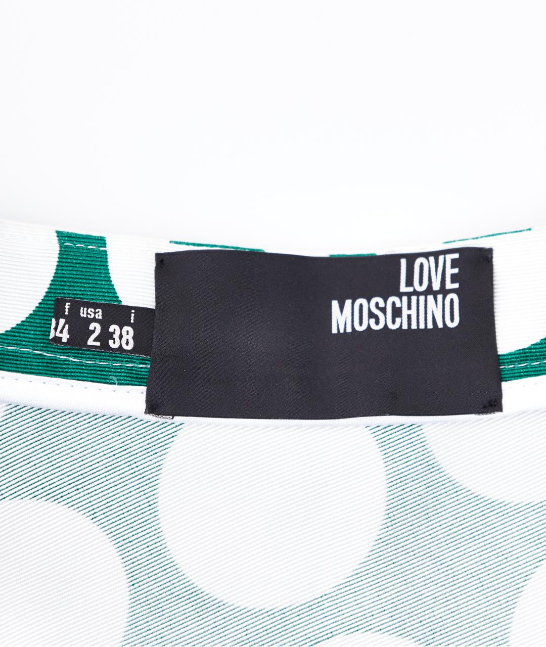 LOVE MOSCHINO Зеленая юбка мини, фото 3