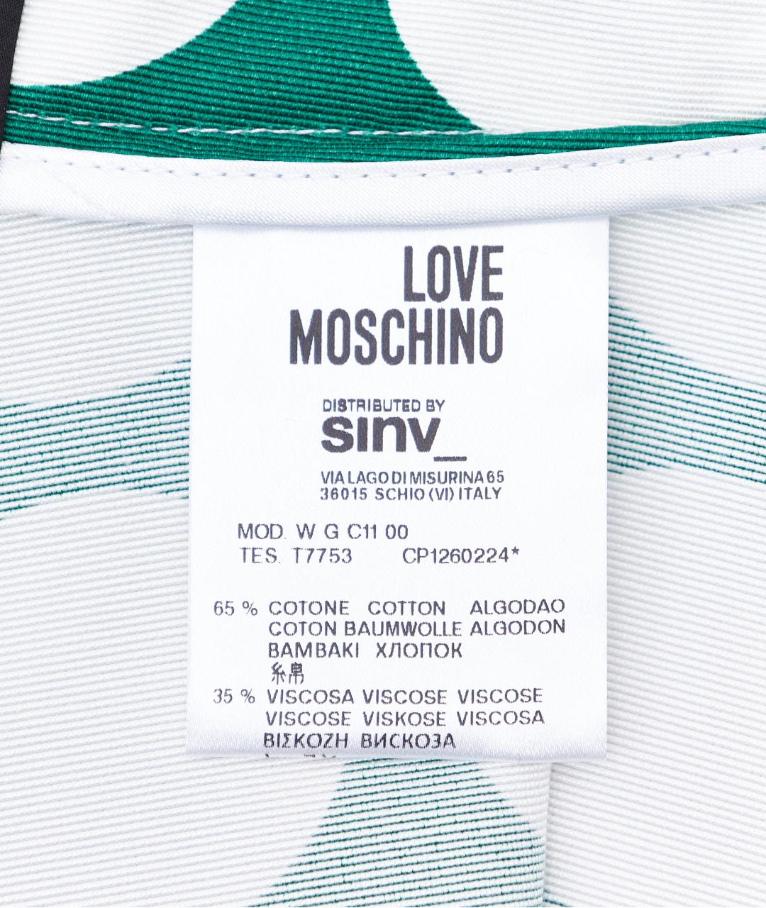 LOVE MOSCHINO Зеленая юбка мини, фото 4