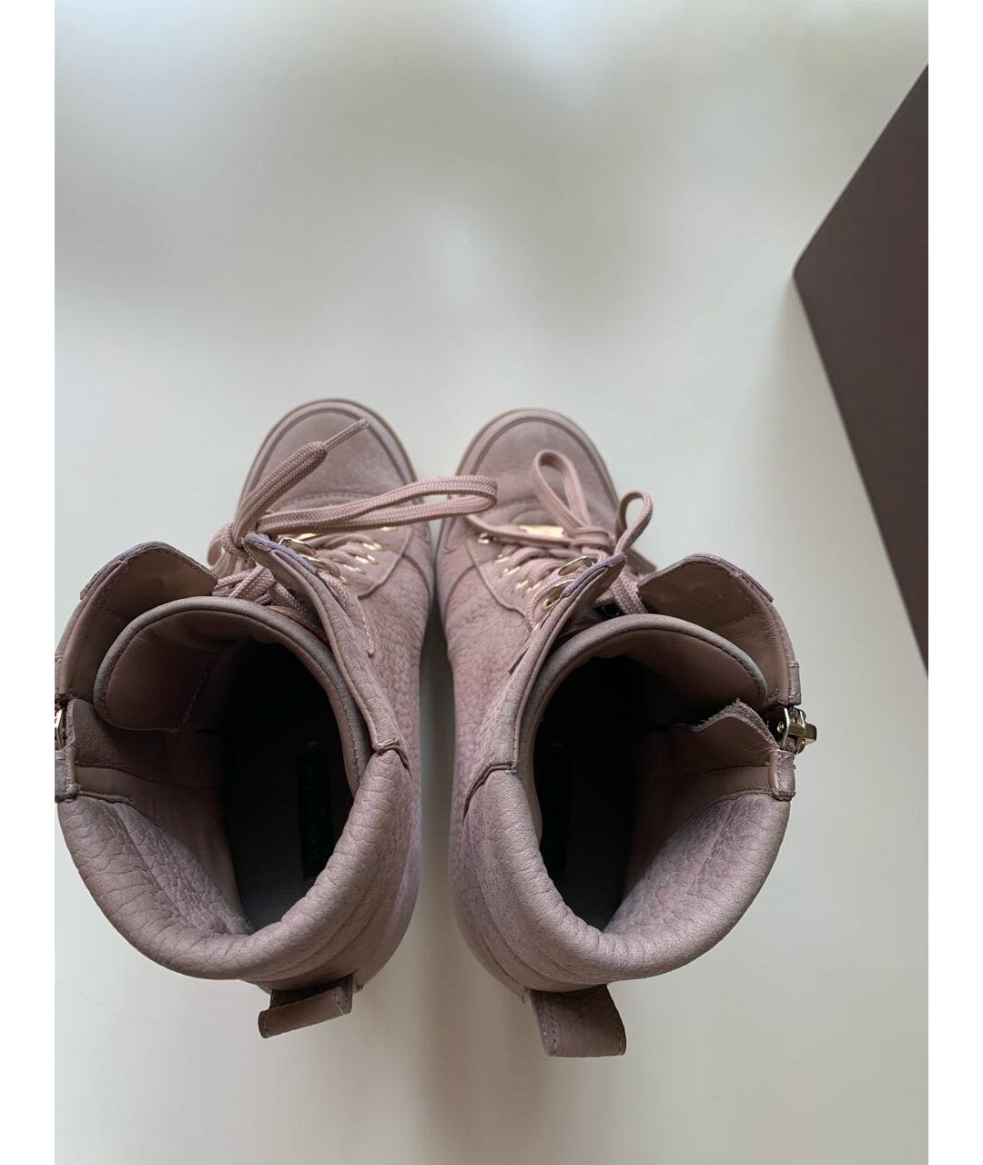 LOUIS VUITTON PRE-OWNED Розовые замшевые ботинки, фото 3