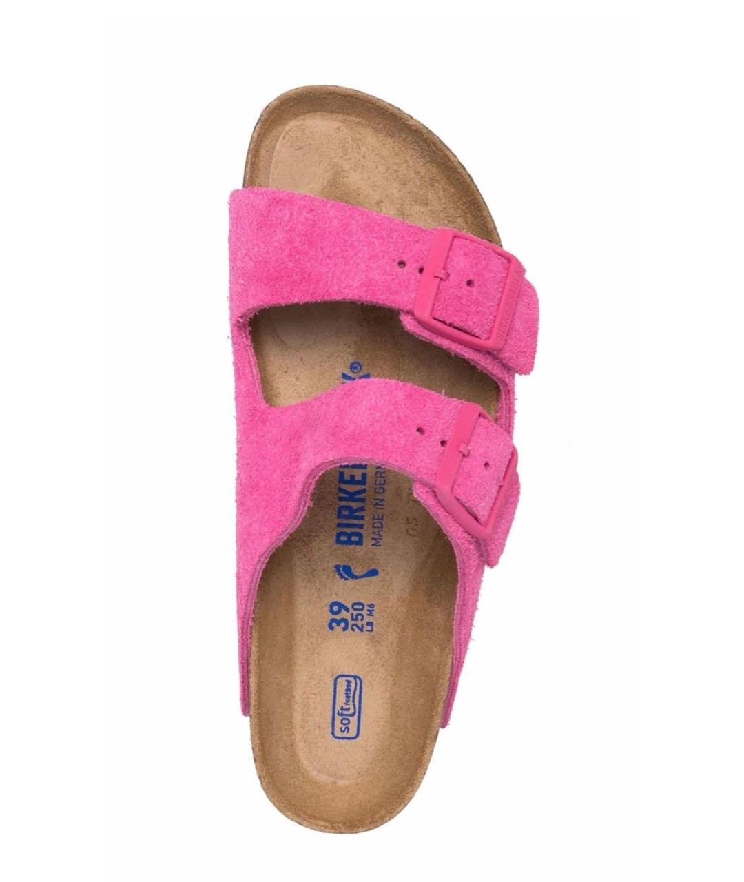 BIRKENSTOCK Розовые замшевые сандалии, фото 3