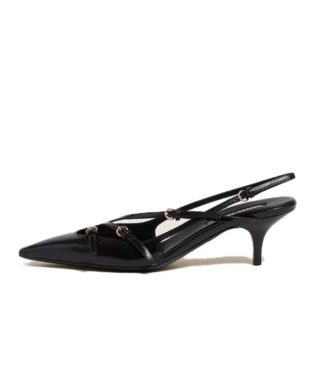 MIU MIU Черные кожаные босоножки, фото 6