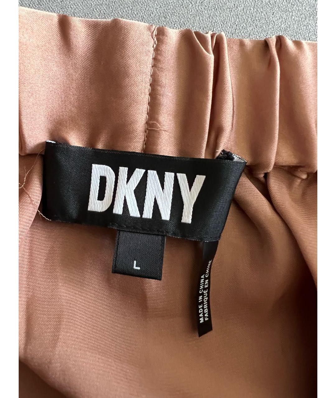 DKNY Бежевая полиэстеровая юбка миди, фото 3