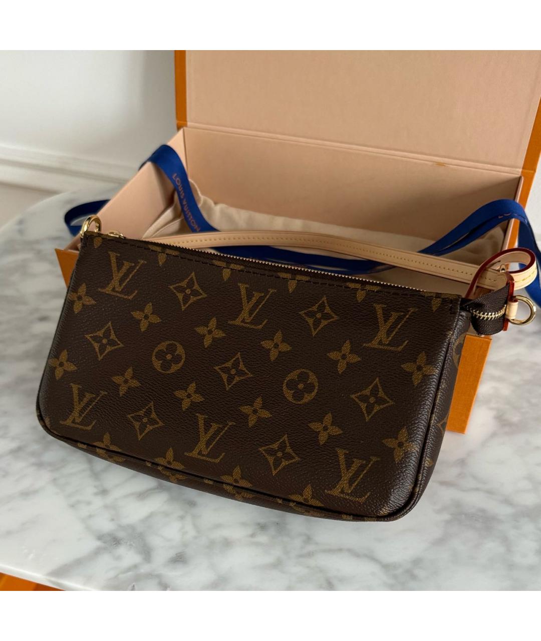 LOUIS VUITTON PRE-OWNED Коричневая сумка через плечо, фото 4